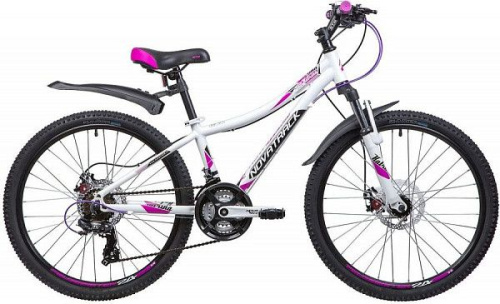 Велосипед NOVATRACK 24 KATRINA, алюм.рама 12 белый-0